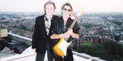1993 - with Keith Richards on the top of a hotel in London   