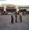 1973 - Francis and Rick with roadie Slug on the way to Australia.