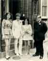1968 wedding day with friend Caroline Pitkin