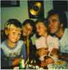 1982 with L-R the kids. Sam, Jamie, Kirstie 

