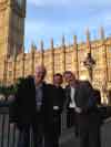 June 2012  Me, Bill Heckle (Cavern Club owner) & Chris Sharrock (Beady Eye/Oasis drummer) at the Houses of Parliament)