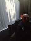 March 2013 Quo Reunion Tour Manchester behind the curtain. Drum technician and good geezer Lance Miles 